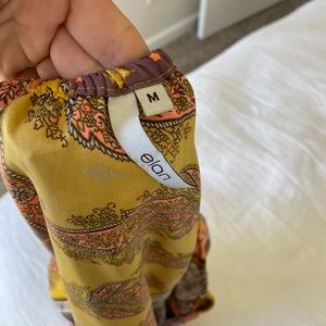 Multi-colored bright off the shoulder top